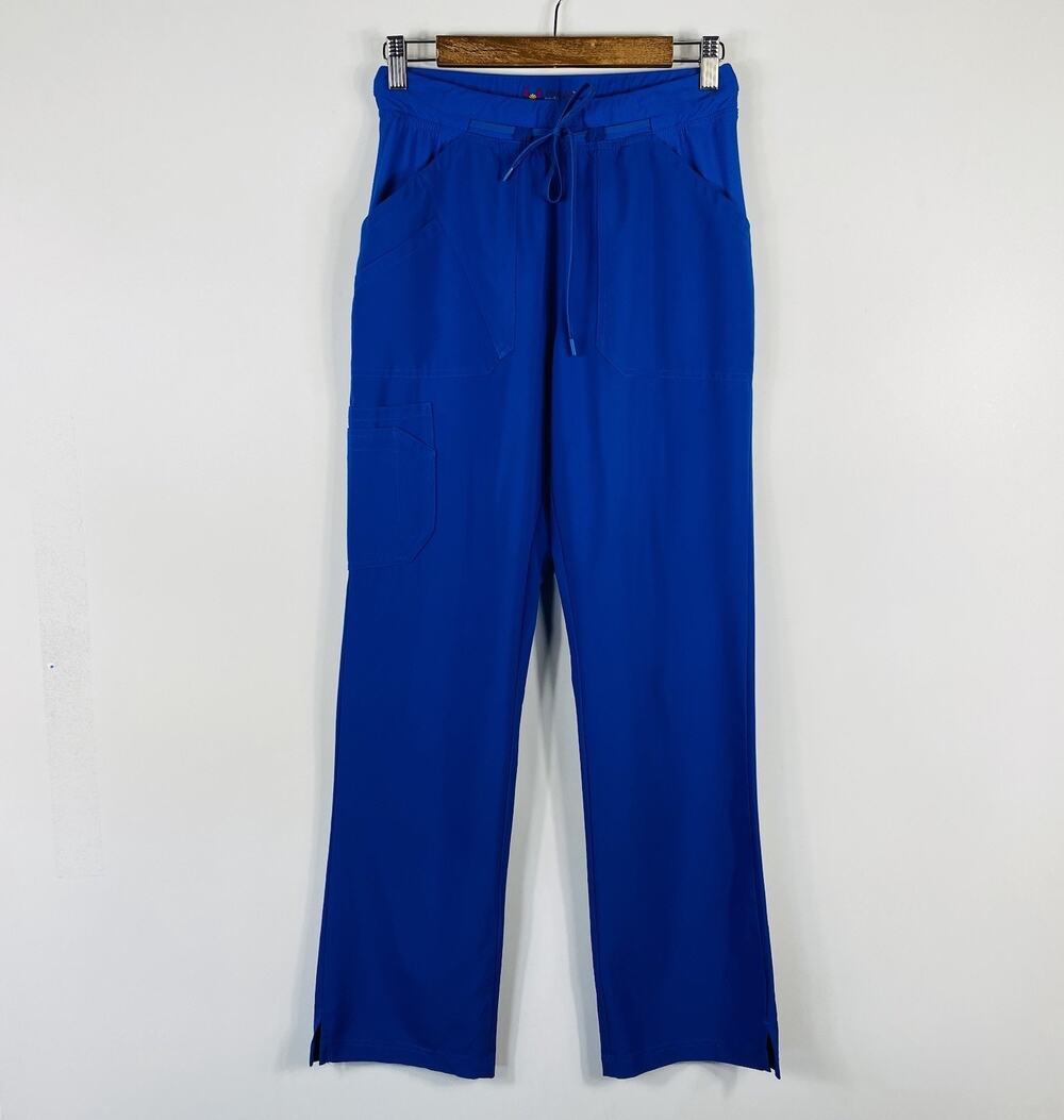 Urbane Performance Scrub Pants Women's Small Royal Blue Drawstring Waist 9739
